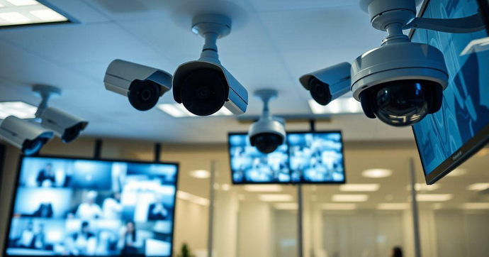 Sistema de seguran&ccedil;a CCTV digital eficiente