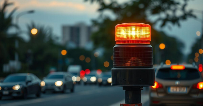 Sinalizador giroflex LED: seguran&ccedil;a e visibilidade em alta performance