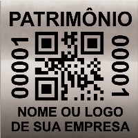 Plaquinha de patrimônio para equipamentos