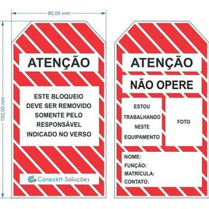 etiqueta de bloqueio de segurança