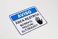 Placas de identificação em PVC