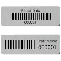 Plaquinha de patrimônio para equipamentos